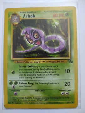 Karta Pokemon Arbok Fossil 31/62