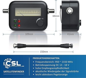 MIERNIK SYGNAŁU SATELITARNEGO TV SAT CSL 303603