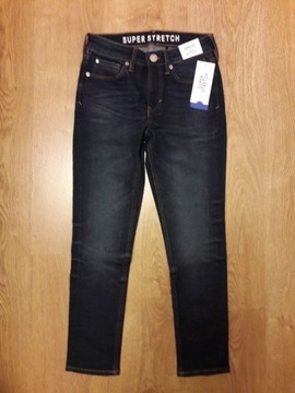 H&M NOWE spodnie jeansowe super stretch r.146