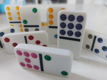 Domino Tactic 55szt kolorowe ŁADNE