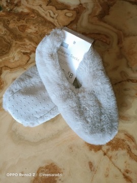 Kapcie damskie, r.38, slipper socks, supermiękkie