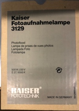 żarówka fotograficzna 500W 230V E27 