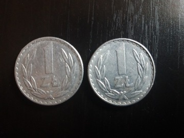PRL ,1 złoty 1975 i 1978 , bzm