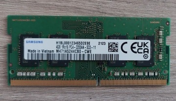 Pamięć RAM do laptopa 4gb DDR4 3200 MHZ Samsung