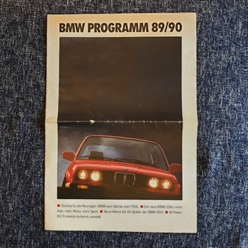 Prospekt BMW Program Programm  89/90 rok 