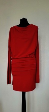 Vivienne Westwood tunika drapowana r.S malinowa