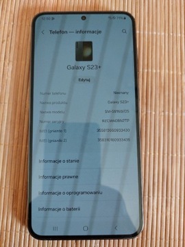 Samsung Galaxy S23 Plus 8/256Gb uszkodzony