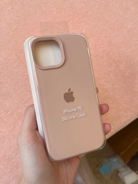 Case iPhone 15 etui silikonowe logo apple