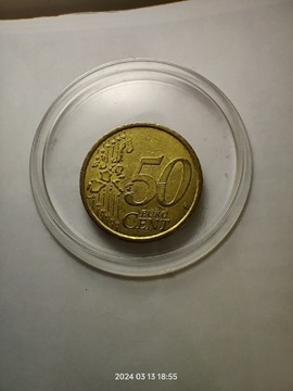 50 euro cent 2002 Italy, Włochy moneta kolekcj.