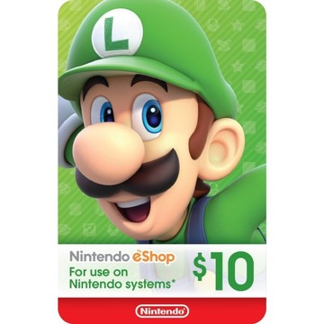 Nintendo eShop doładowanie 10$ USA