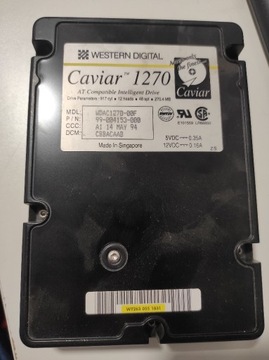 Dysk 3.5 Western Digital 1270 Caviar 270.4MB RETRO