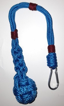 Rzutka - double glob knot z karabińczykiem