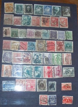 Zestaw znaczków z lat 1918-39