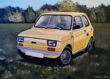 Obraz olejny Fiat 126 p Maluch 50x70 cm