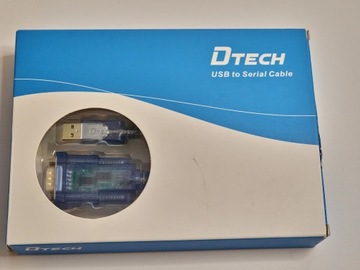 Adapter USB na szeregowy 3 m, DTECH USB do RS232