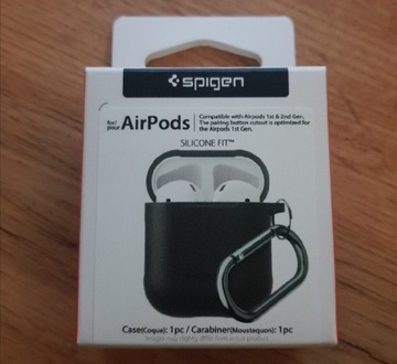 Etui Spigen do AirPods silikonowe czarne