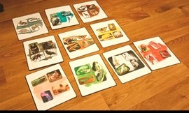 karty układanka kolory rzepy montessori