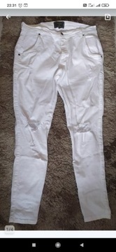 Jeansy dżinsy z przetarczami męskie Siksilk L/XL