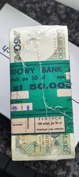 Zgrzewka banknotów 50 zł 1988 Karol Swierczewski