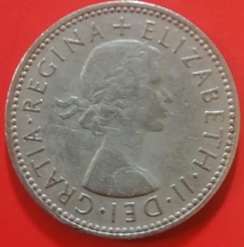 Anglia Elżbieta II Shilling 1954 Mn herb Anglii