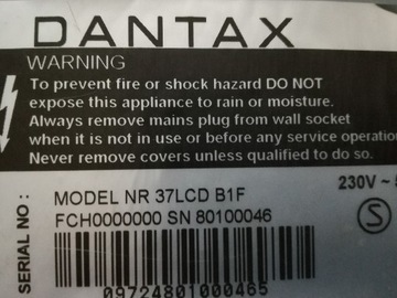 Gniazda boczne DANTAX 37LCD B1F