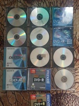 Zestaw:  8 płyt DVD RW  + 3x DVD R + DVD+R DL    cena za całość