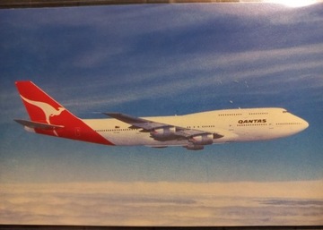 Pocztówka Qantas Boeing 747-438 
