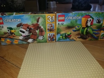 Dwa zestawy Lego Creator 31031 i 31044 płyta