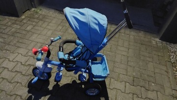 Rowerek dziecięcy trójkołowy niebieski 