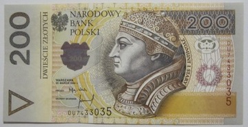 200 ZŁ ZYGMUNT I  STARY 1994 r. SERIA DU 7433035