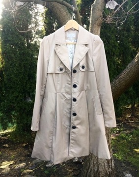 Prochowiec/ trencz/ coat beżowy/ taupe/ nude/beige