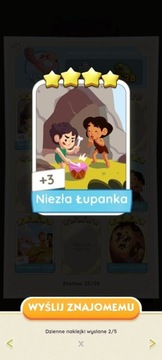 Monopoly go NIEZŁA ŁUPANKA Naklejka Karta 4* set 25