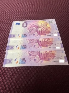 banknot 0 euro 30 rocznica Wyszehrad Słowacja