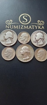 Zestaw srebrnych monet USA