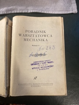 Poradnik warsztatowca mechanika 1969