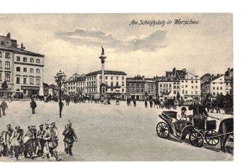 Warszawa Plac Zamkowy  z obiegu 1916r.