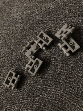 LEGO Płytka - plate 1x2 (2540) jasno szara 6sztuk