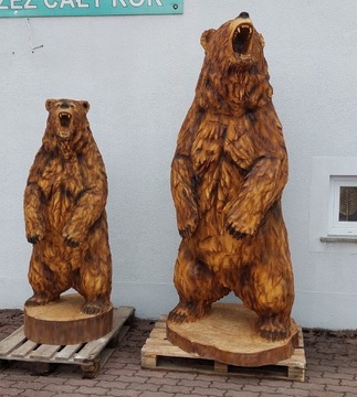 Rzeźba Niedźwiadzia 240 cm z drewna 