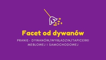 Pranie dywanów wykładzin tapicerki meblowej i auta