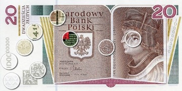 20zł Jan Długosz stan bankowy plus folder 