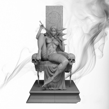 Figurka druk 3D żywica " Throne Girl " - 13 cm