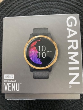 Zagarek Garmin Venu Czarny ze złotymi detalami