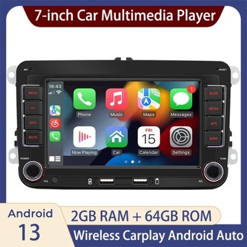 NOWY Phantom CARPLAY Radio Samochodowe Volkswagen Golf Passat Skoda