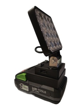 Lampa robocza LED 48W halogen do LUX TOOLS 18V z USB QC 3.0