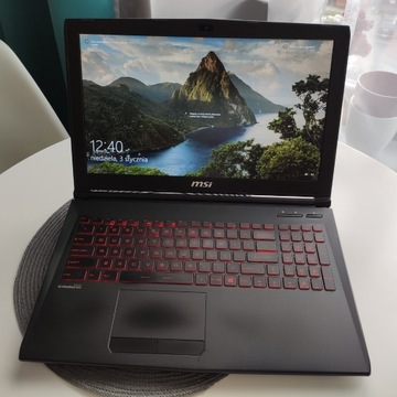 Laptop MSI GL62MVR 7RFX i7-7700HQ/16GB/HD+SSD/GTX1