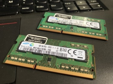 SAMSUNG 2x 4GB PC3L-12800s-11-11-B2 RAM SO-DIMM