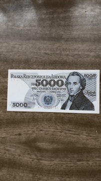 banknot 5000 zł z 1982r. UNC