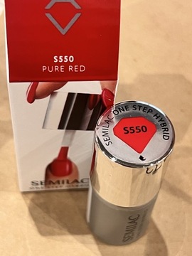 S550 Pure Red 5 ml Semilac + gratis