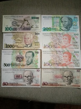 Brazylia, Banknoty-8 szt.