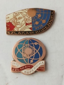 2 odznaki- SZLAKAMI KOPERNIKA PTTK 1973 r